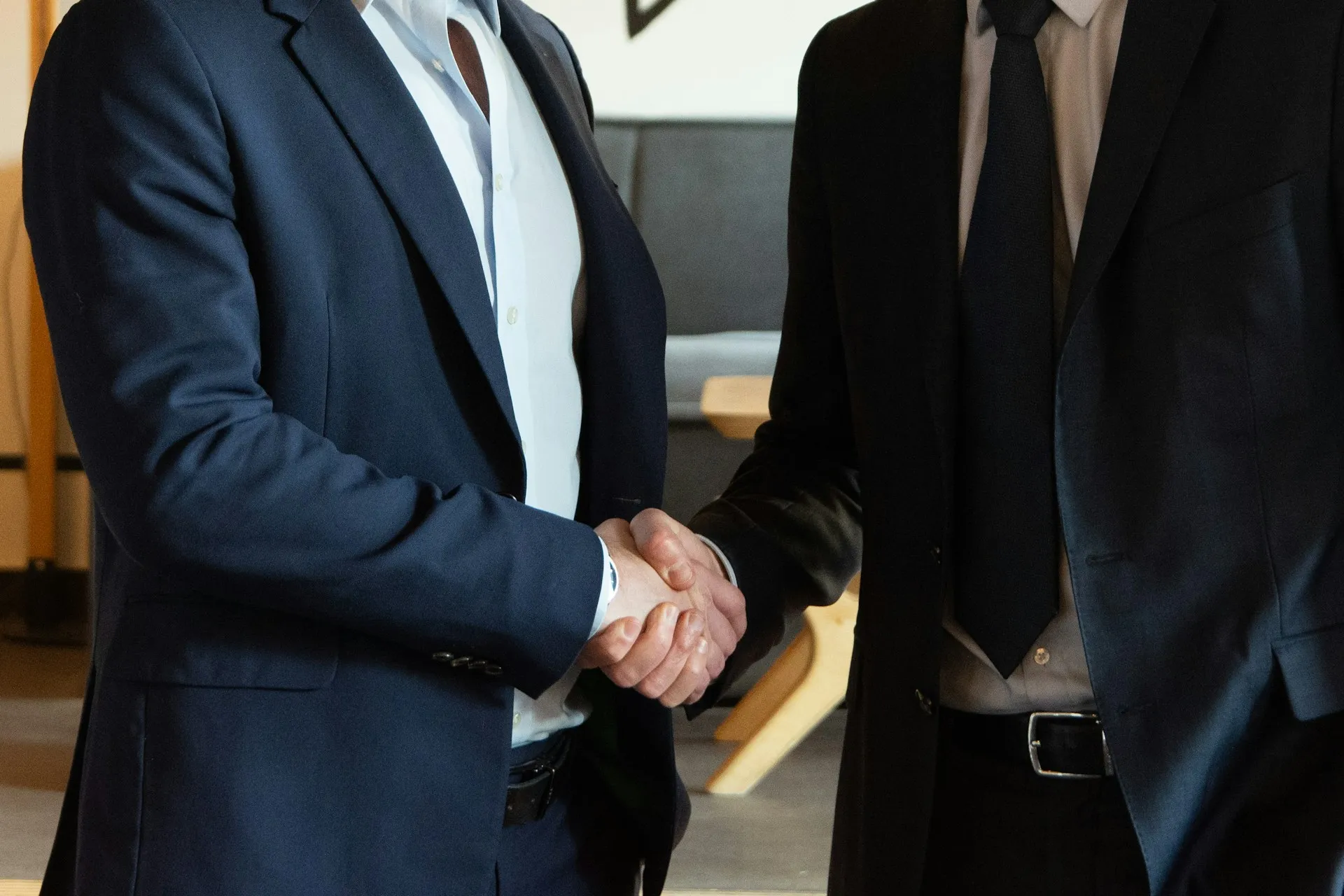 Two people shaking hands